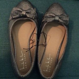 Girls pewter dress shoes size 4